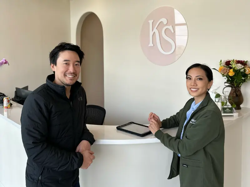 Our team welcoming a new patient